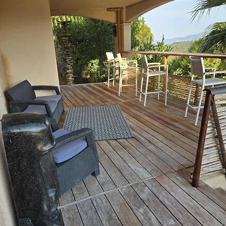 T2 68 M2, Air-conditioned, Rez De Jardin, Piscine,120 M2 Terrasse, 4 Etoiles, Porticcio 아파트